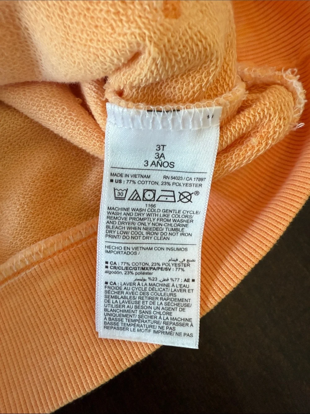 Great Bundle of Old Navy White & Orange Ombre Lightweight Hoodie with Palm Tree